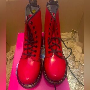 Dr Martens Cherry Red Patent 1460